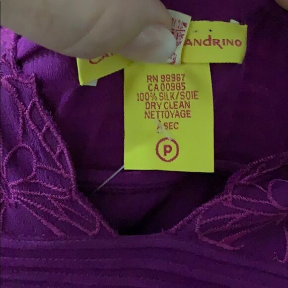 STUNNING VIOLET CATHERINE MALANDRINO SLEEVLESS SILK DRESS - LIKE NEW CONDITIONON - Picture 5 of 5